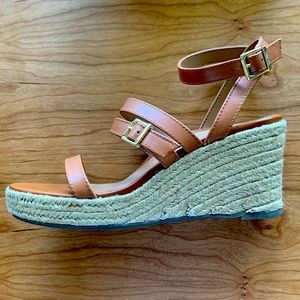 Vionic Sabina Platform Sandal Brown Size 8 M